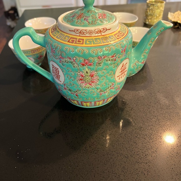 Chinese Chinoiserie Tea Set - Picture 4 of 4